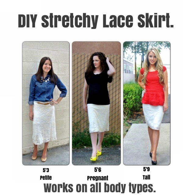 DIY Stretchy Lace Skirt Kara Metta
